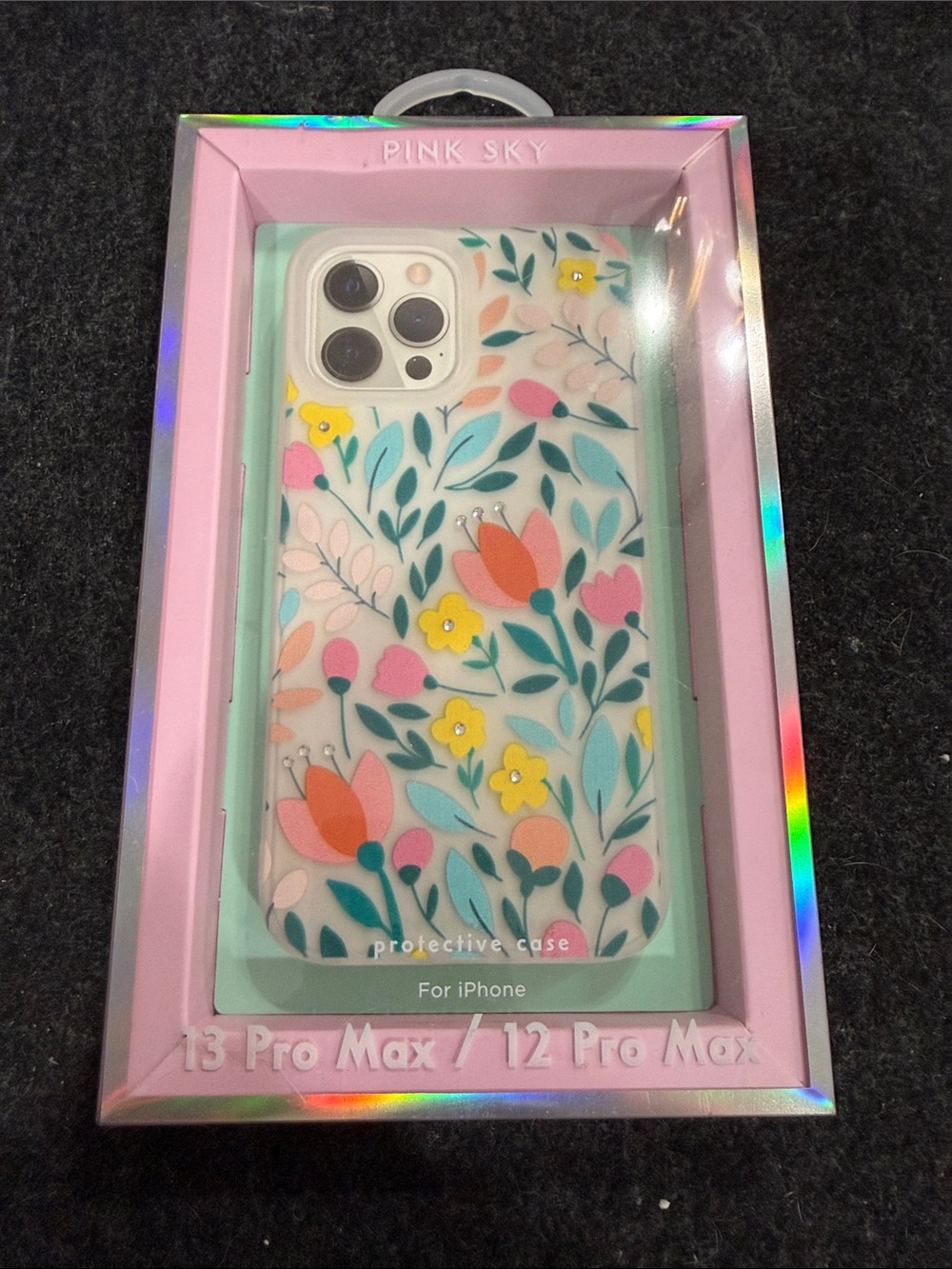 Pink Sky Floral Protective Case for iPhone (Pink Multi)